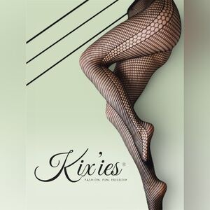 Black Side Line Fishnet Stocking Tights